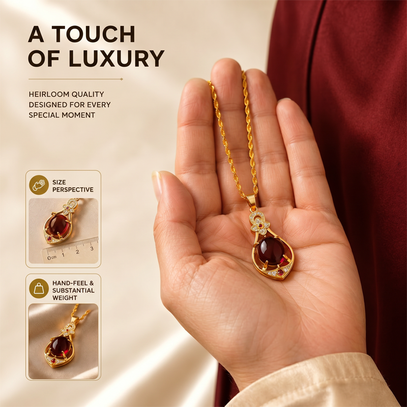 🔥 2026 Hot Sale 50% KORTING！！ 🎁 Elegante vierbladige klaver traanvormige halsketting 14K goudkleurig, een symbool van geluk, 💎💖
