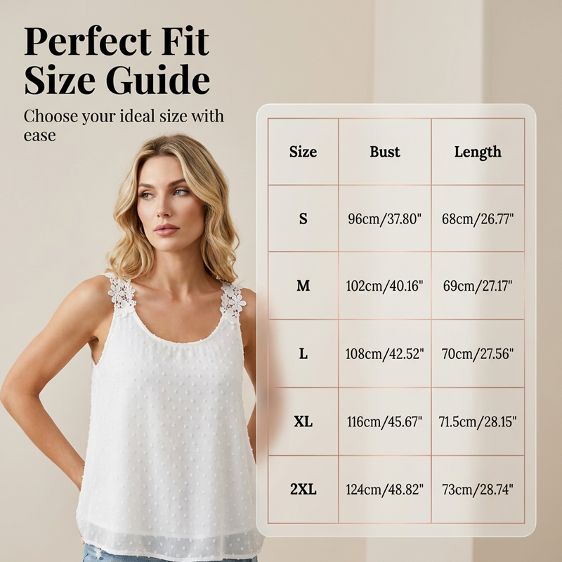 ⏰50% KORTING – Slechts tijdelijk✨Elegante tanktop met kanten bandjes en stippen