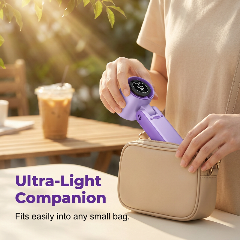 🌀 50% KORTING! 🏡Draagbare handventilator met digitaal LED-display