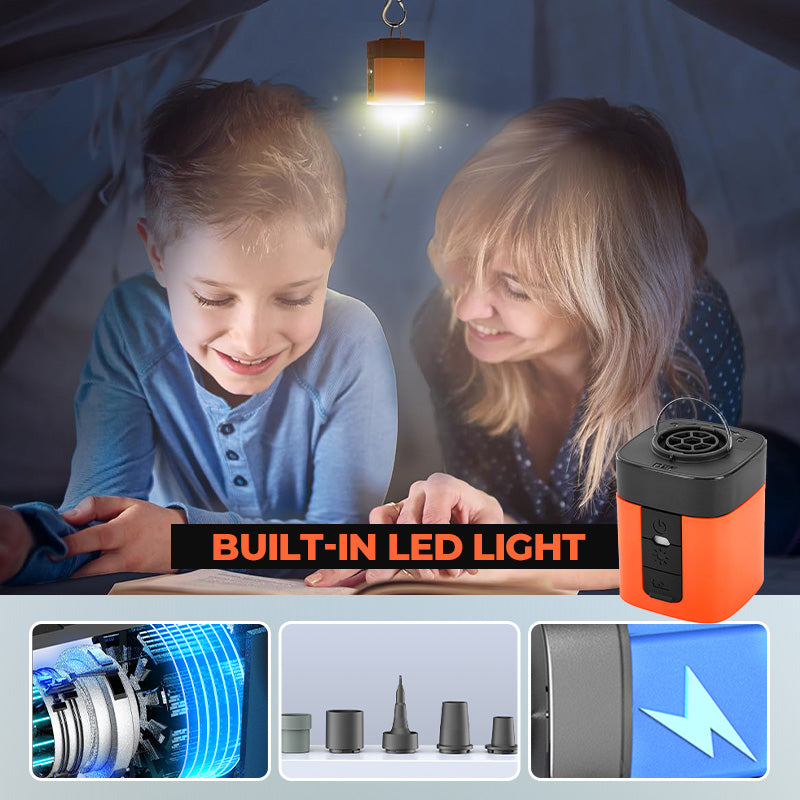 Mini elektrische buitenluchtpomp met verlichting