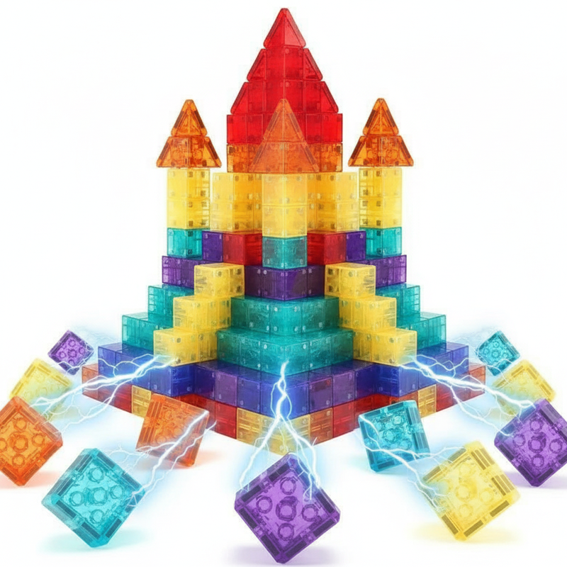 🎁🧲Magnetische Bouwblokken voor Kinderen | 6-Zijdige Magneten🏗️