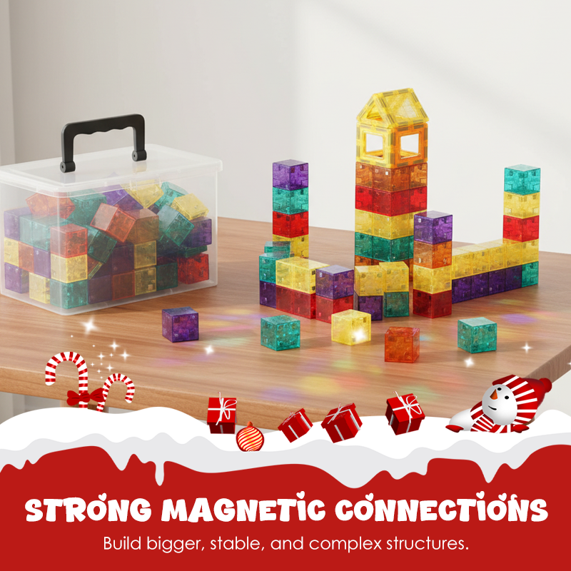 🎁🧲Magnetische Bouwblokken voor Kinderen | 6-Zijdige Magneten🏗️