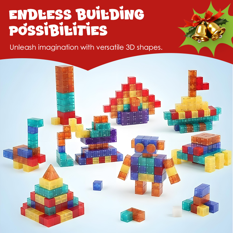 🎁🧲Magnetische Bouwblokken voor Kinderen | 6-Zijdige Magneten🏗️
