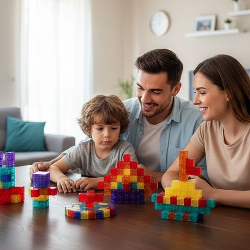 🎁🧲Magnetische Bouwblokken voor Kinderen | 6-Zijdige Magneten🏗️