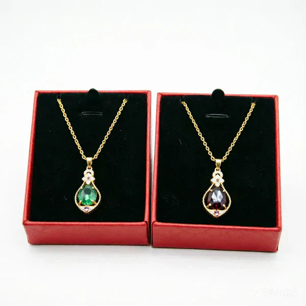 🔥 2026 Hot Sale 50% KORTING！！ 🎁 Elegante vierbladige klaver traanvormige halsketting 14K goudkleurig, een symbool van geluk, 💎💖