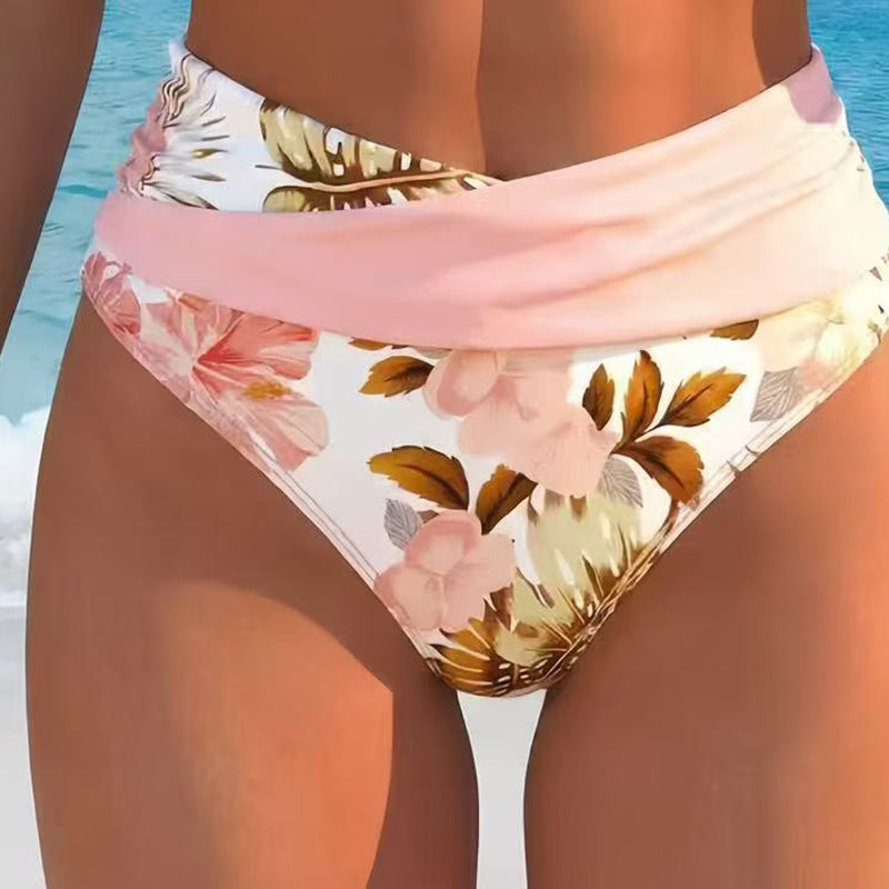 Dames bikini set met bloemenprint en hoge taille