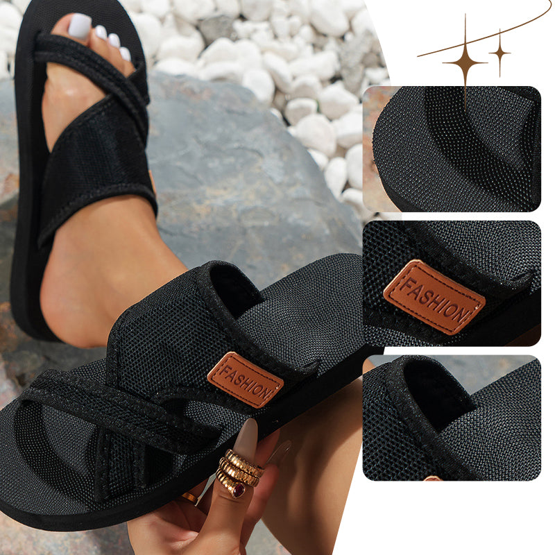 Dames stijlvolle slides met kruisband