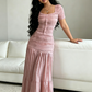 Women's Square Neck Bodice & Maxi Skirt Set