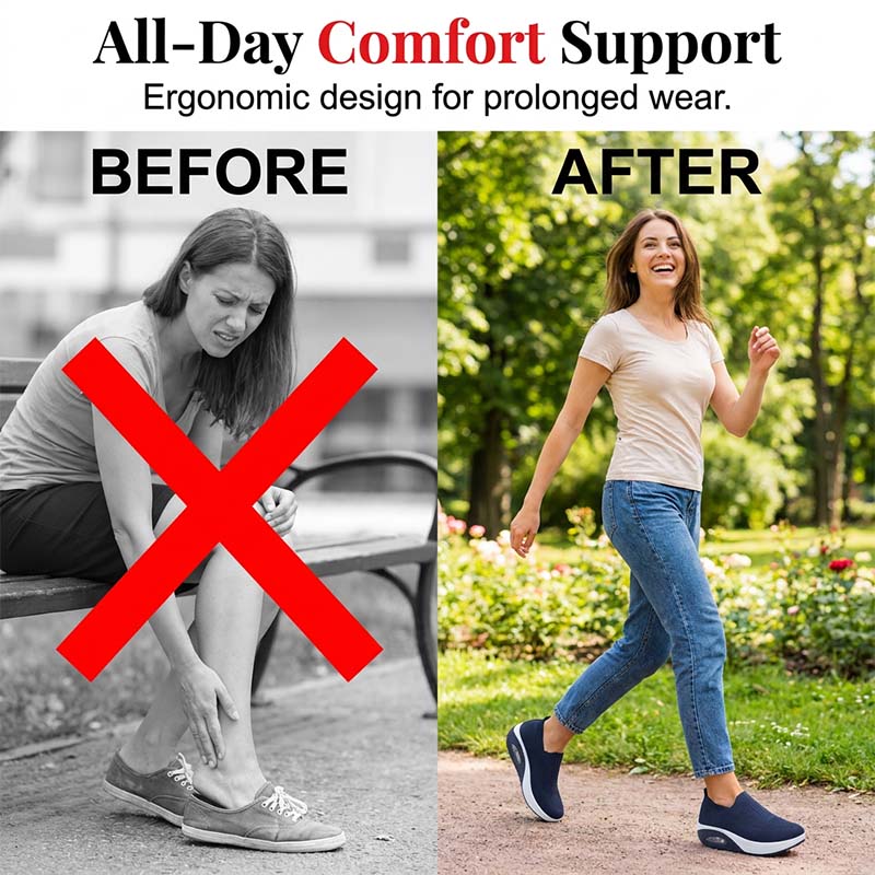 👟Dames Instapschoenen met Air-Cushion (Luchtkussen) | Ademend & Pijnvrij Wandelen