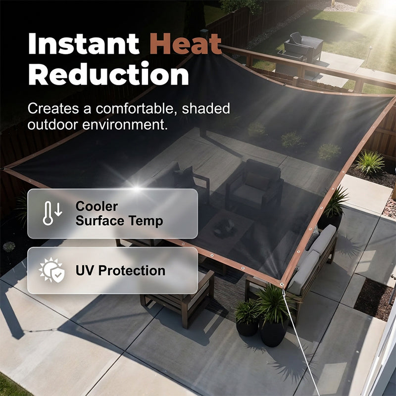 Poeak™ UV-Beschermend HDPE Schaduwnet - Versterkte Randen & Verkoelend Effect
