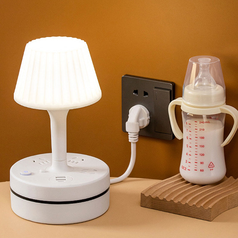 ❄️Zomerfresh 50% Korting!💡Nachtlamp met Stopcontacten & USB-poorten – Stijlvolle Bedlamp met Oplaadstation voor Slaapkamer, Bureau & Studentenkamer