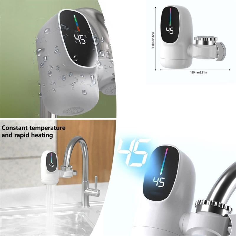 📢📢50% KORTING⏰Instant keukenkraan waterverwarmer – 3400W, digitaal display, eenvoudige installatie, energiebesparend, perfect voor keuken/badkamer ✨