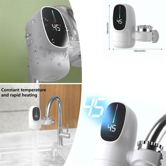📢📢50% KORTING⏰Instant keukenkraan waterverwarmer – 3400W, digitaal display, eenvoudige installatie, energiebesparend, perfect voor keuken/badkamer ✨