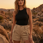 🥳SUMMER HOT SALE🥳💞50K+ SOLD!💥50% OFF! 🔥Women's High-Waist Cargo Shorts with Pockets