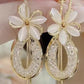 Elegant Flower Tassel Dangle Earrings