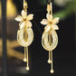 Elegant Flower Tassel Dangle Earrings