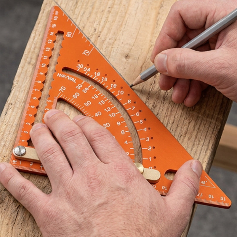 📐 TIJDELIJKE AANBIEDING: 50% KORTING! ✨ Precisie-driehoekige hoekmeter voor houtbewerking – van legering, verstelbaar, roestbestendig 🛠️