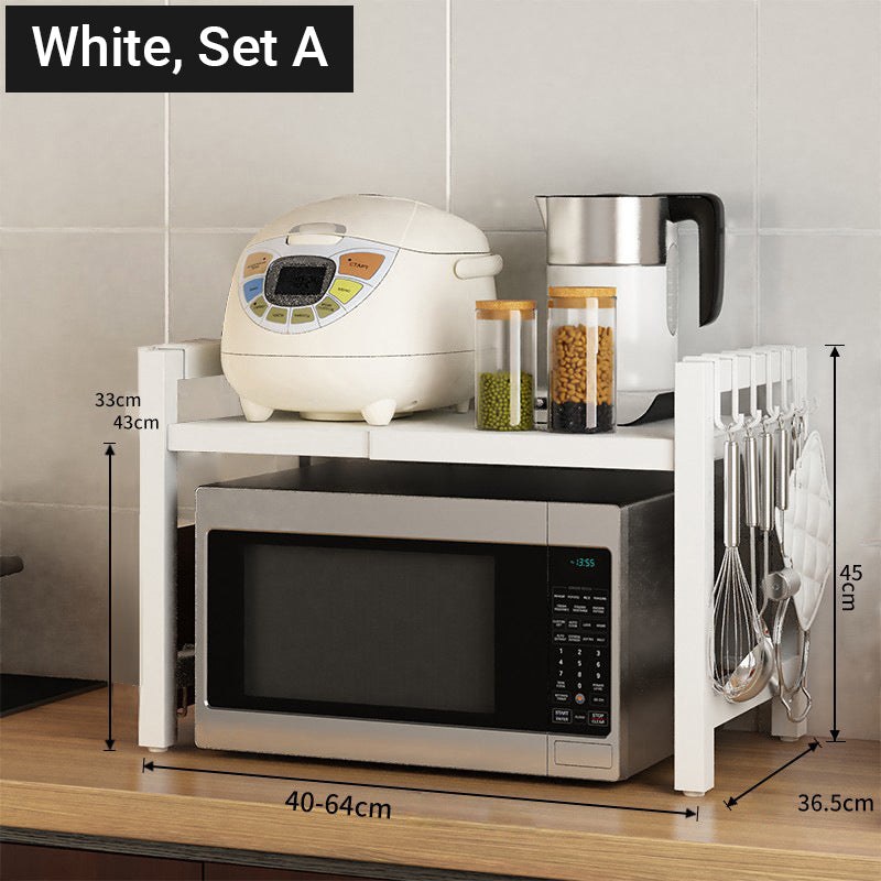 🍳 50% KORTING+GRATIS VERZENDING✈️Ruimtebesparend Magnetronrek (Tot 75kg Draagkracht) - Creëer Direct Meer Werkruimte ✨