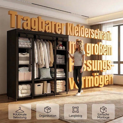 🔥 PROMO FLASH : 50% DE RÉDUCTION ! 📦 Armoire Portable en Tissu Non Tissé – Acier – 3 Tailles & Facile à Monter for Chambre & Dressing 🏠