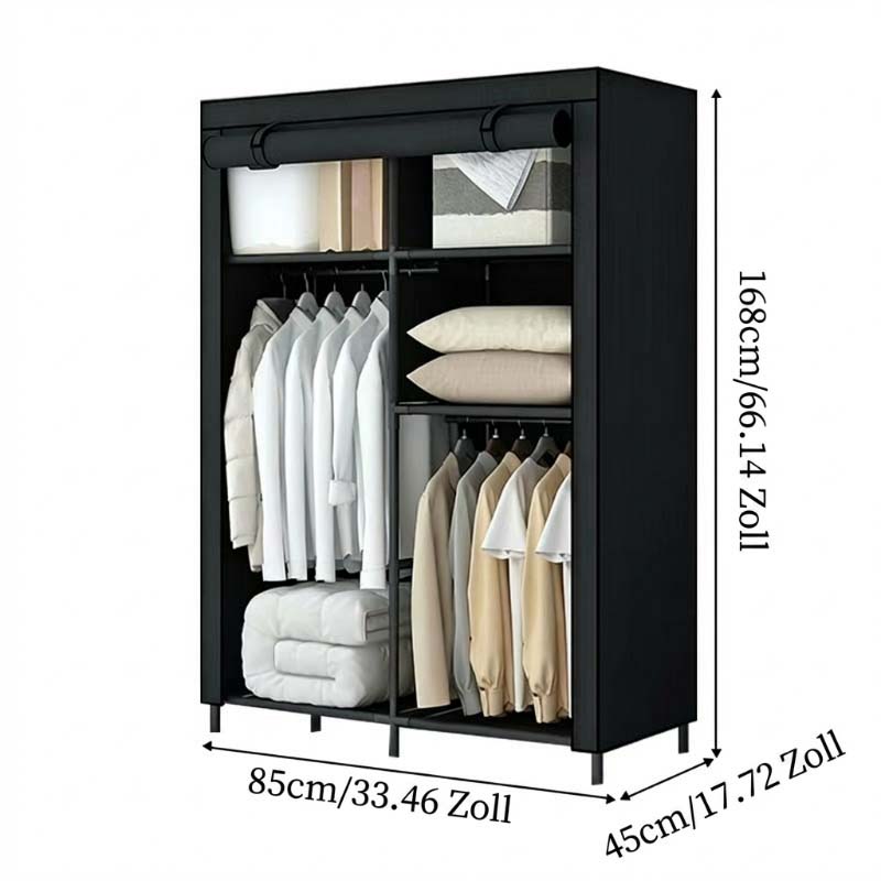 🔥 FLASH AANBIEDING: 50% KORTING! 📦 Draagbare Kledingkast van Niet-geweven Stof – Staal – 3 Maten & Eenvoudig te Monteren voor Slaapkamer & Dressing 🏠
