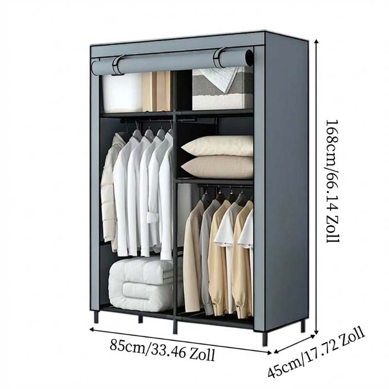🔥 FLASH AANBIEDING: 50% KORTING! 📦 Draagbare Kledingkast van Niet-geweven Stof – Staal – 3 Maten & Eenvoudig te Monteren voor Slaapkamer & Dressing 🏠