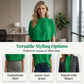 Elegante Top met Opstaande Kraag voor Dames