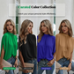 Elegante Top met Opstaande Kraag voor Dames
