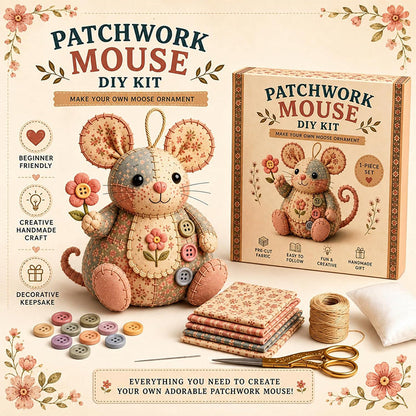 🐭50% KORTING❤️Stop met scrollen en naai je eigen schattige muis! Deze complete set geeft je alles – stof, vulling, naald – en voor je het weet hou je een zelfgemaakt vriendje in je handen!