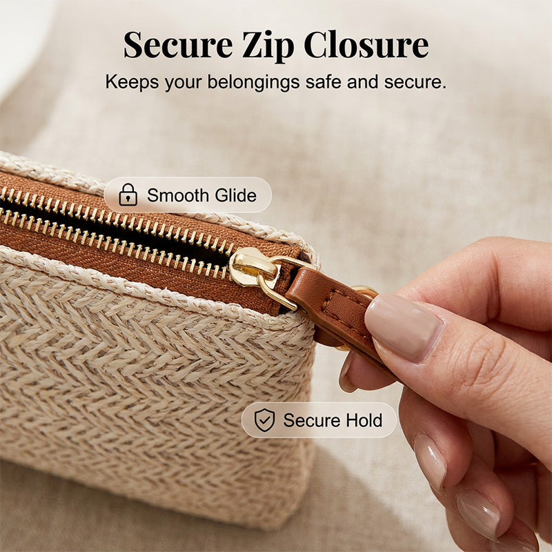 ⏳Tijdelijk 50% korting⏰Dames geweven stro schoudertas en clutch👜