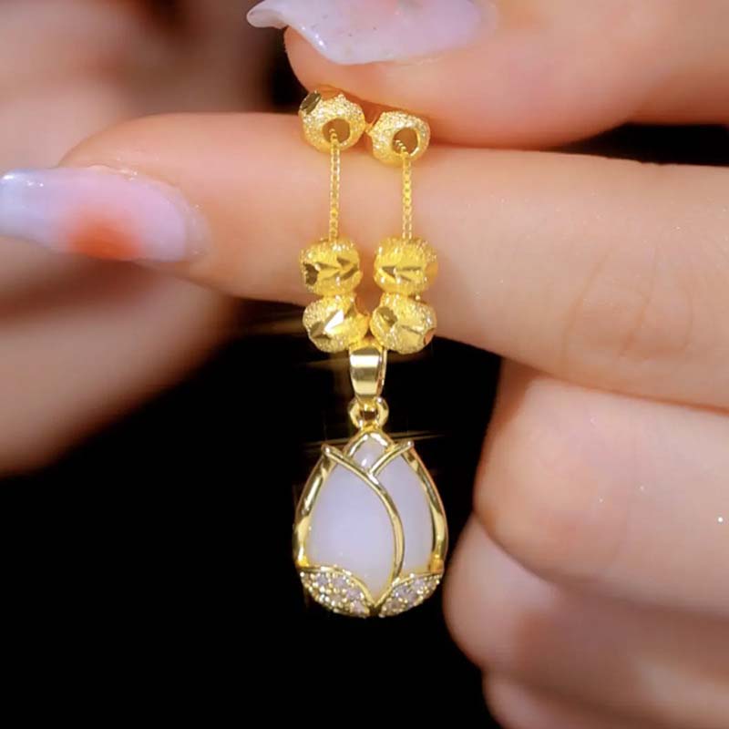Elegante Ketting met Tulpenhanger