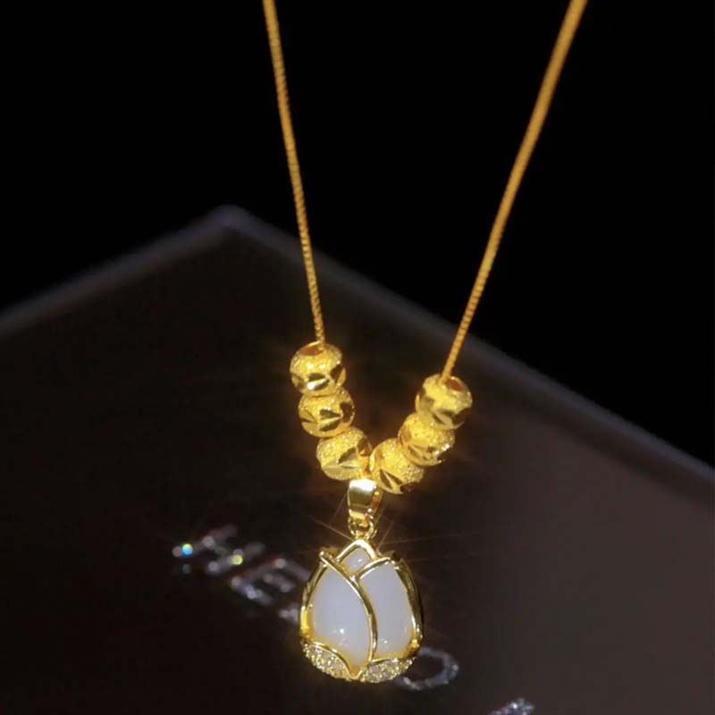Elegante Ketting met Tulpenhanger