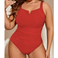 Plus Size Tummy Control One-Piece Swimsuit