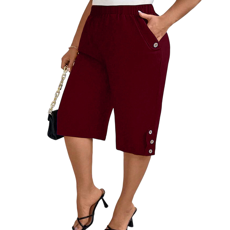 Comfortabele Capribroek met Elastische Taille voor Dames