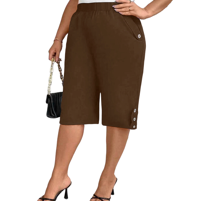 Comfortabele Capribroek met Elastische Taille voor Dames