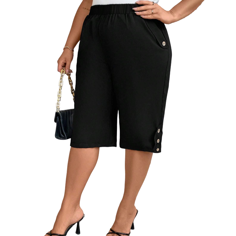 Comfortabele Capribroek met Elastische Taille voor Dames