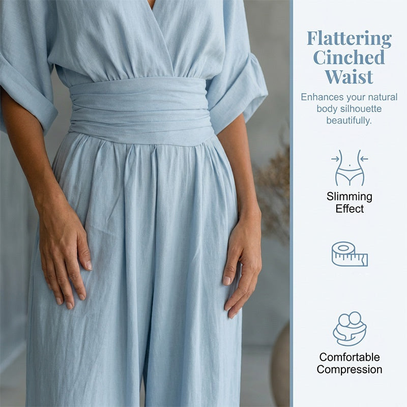 🔥50% KORTING✨Dames V-hals jumpsuit Kwalitatieve mengstof slank passend voor alle momenten