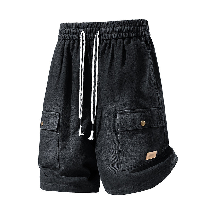 Losse Heren Denim Shorts in High-Streetstijl