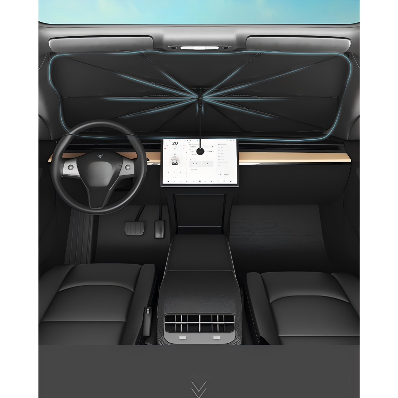 Buigbare zonneschermparaplu voor de voorruit van de auto