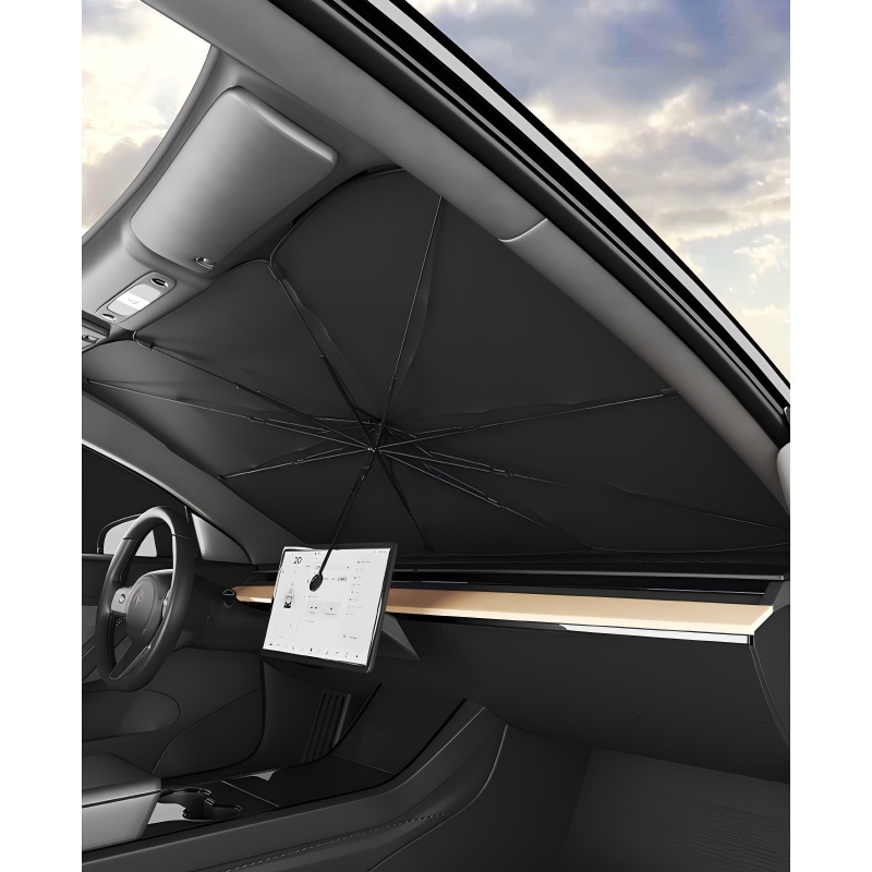 Buigbare zonneschermparaplu voor de voorruit van de auto