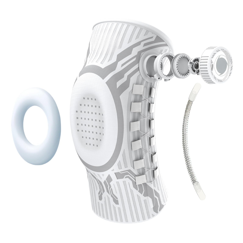 Slimme kniebrace met verstelbare compressieknop