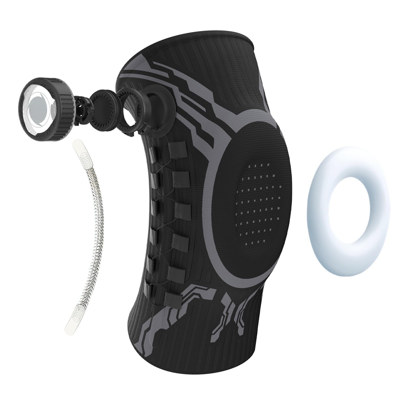 Slimme kniebrace met verstelbare compressieknop