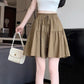 👗NU 50% KORTING🌸Hoge taille wijde pijp skort met gerimpelde randen – Verstelbare pasvorm & flatteuze A-lijn🎀