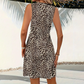 Dames Mini-Jurk met V-Hals en Luipaardprint