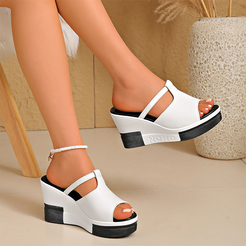 Dames elegante plateau sleehaksandalen
