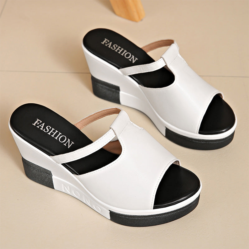 Dames elegante plateau sleehaksandalen
