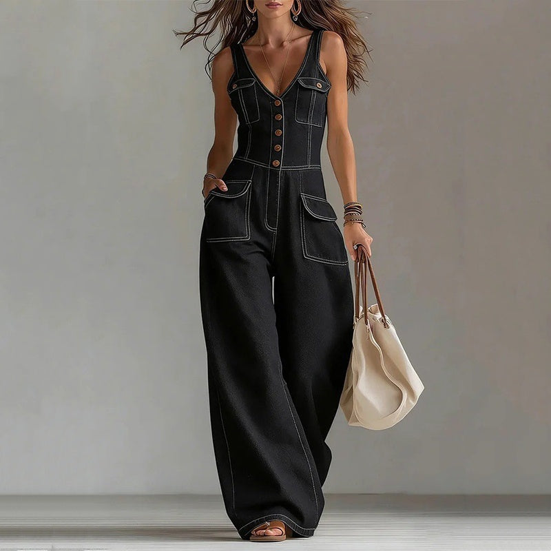 Denim jumpsuit voor dames