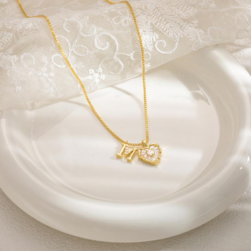 Hartvormige Letters Micro Pavé Schakelketting