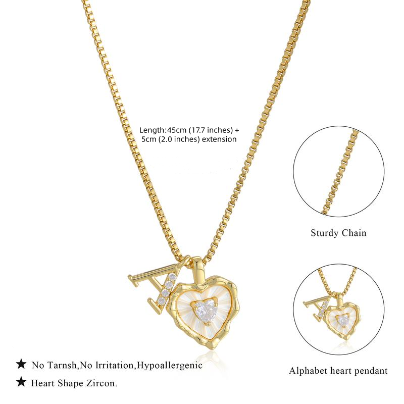 Hartvormige Letters Micro Pavé Schakelketting