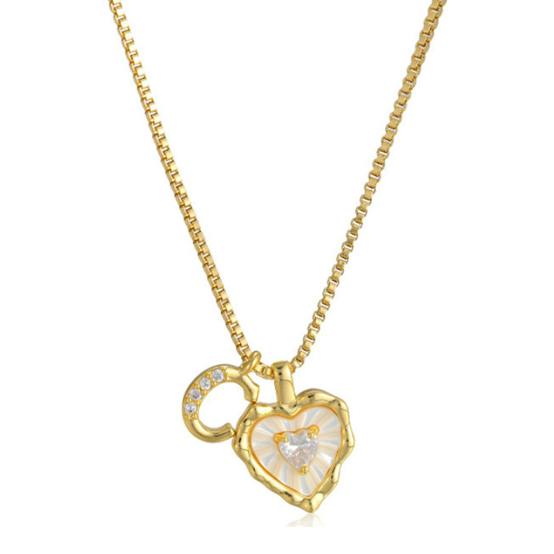 Hartvormige Letters Micro Pavé Schakelketting