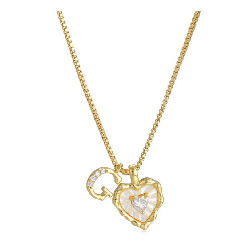 Hartvormige Letters Micro Pavé Schakelketting